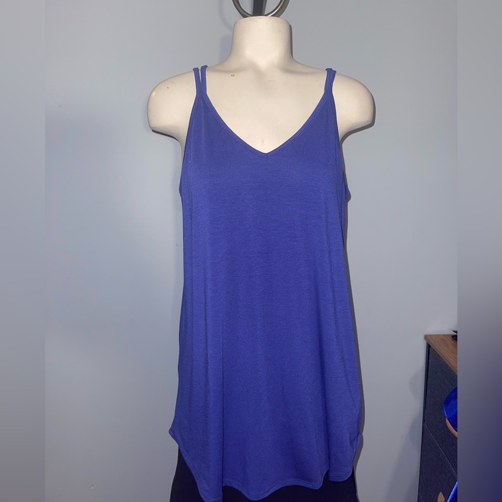 LuLaRoe blue Danielle crisscross Tank Top shirt NWT woman’s size small
